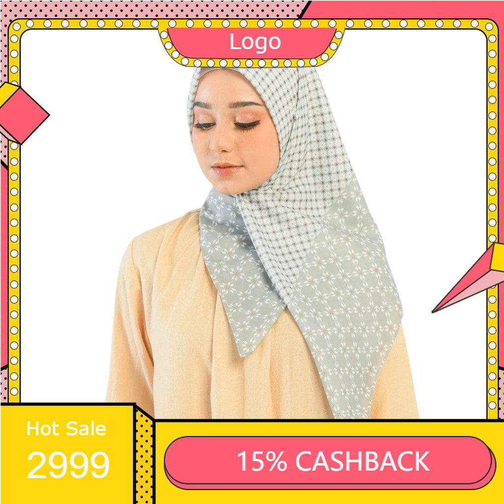 CUCI GUDANG KANIRA SCRAFT ZOYA 100% ORI - Kerudung Hijab Segi Empat Scarves Motif Voal Printing