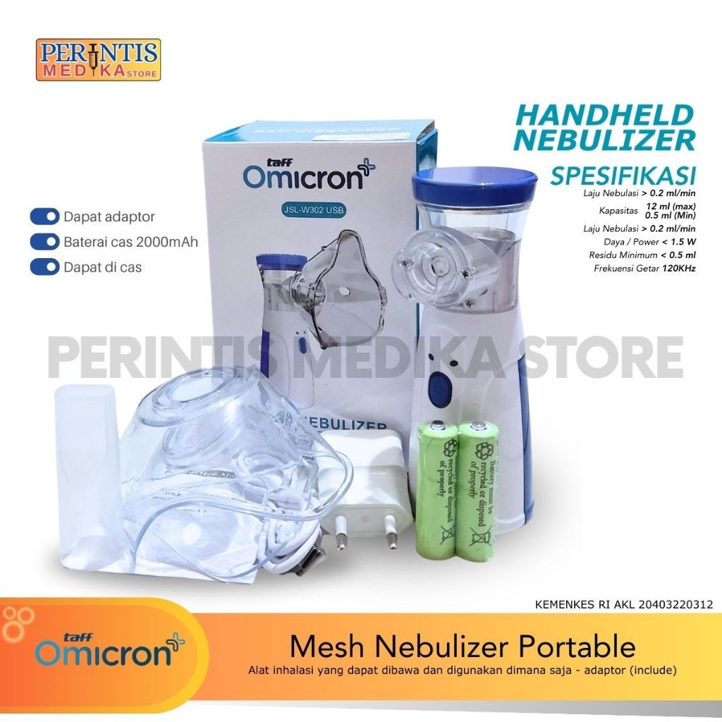 Taff Omicron Handheld Nebulizer Portable Alat Uap JSL Nebuliser