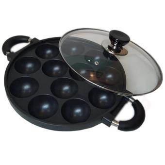 Cetakan Kue Takoyaki / Poffertjes Jumbo 12 Lubang - hitam
