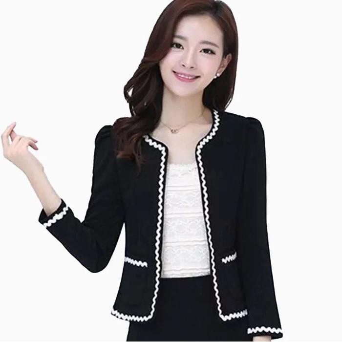 BLAZER EVE WANITA FASHION KOREA STYLE JAS BLAZER KERJA KANTOR FORMAL PESTA KONDANGAN LENGAN PANJANG 
