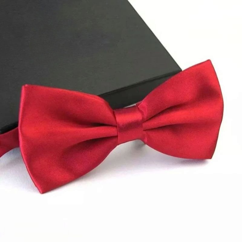 (COD) Dasi Kupu Kupu Dewasa Merah Maroon Polos Satin Premium Elegance