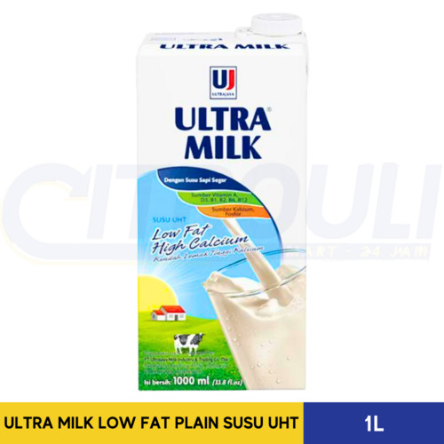 

ULTRA MILK LOW FAT PLAIN SUSU UHT 1L