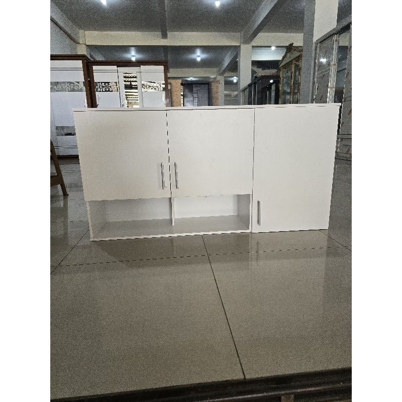 KITCHEN SET MINIMALIS ATAS 3 PINTU LEMARI GANTUNG DAPUR MINIMALIS WARNA PUTIH 3PT MURAH