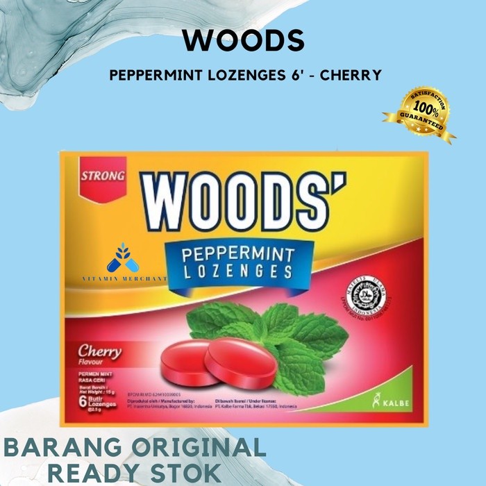 

PERMEN WOODS PEPPERMINT LOZENGES 6' - CHERRY - vm2