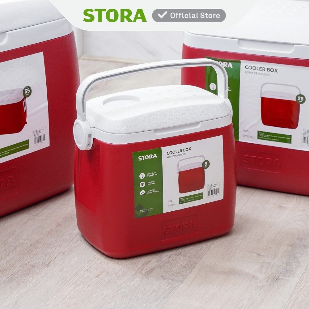 New Stora 8 Ltr Flip Box Pendingin Boks Pendingin Tempat Penjaga Suhu Dingin Kontainer Minuman Kotak