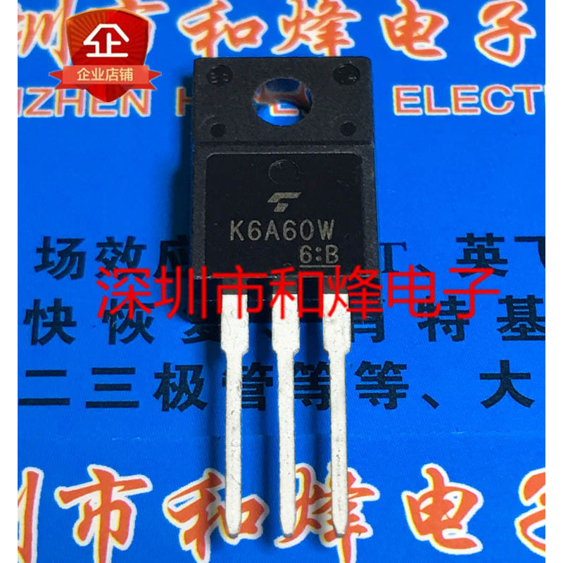 10pcs/lot K6A60W TK6A60W TO-220F MOS 600V 6.2A