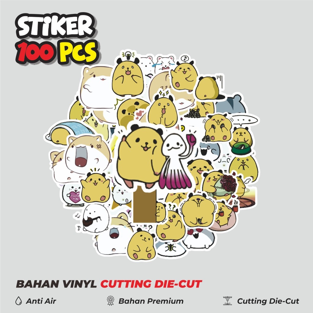 

Terbaru! 50 pcs Stiker Hewan Hamster v4 Dekorasi Lucu Kreatif untuk Notebook, Skateboard, HP
