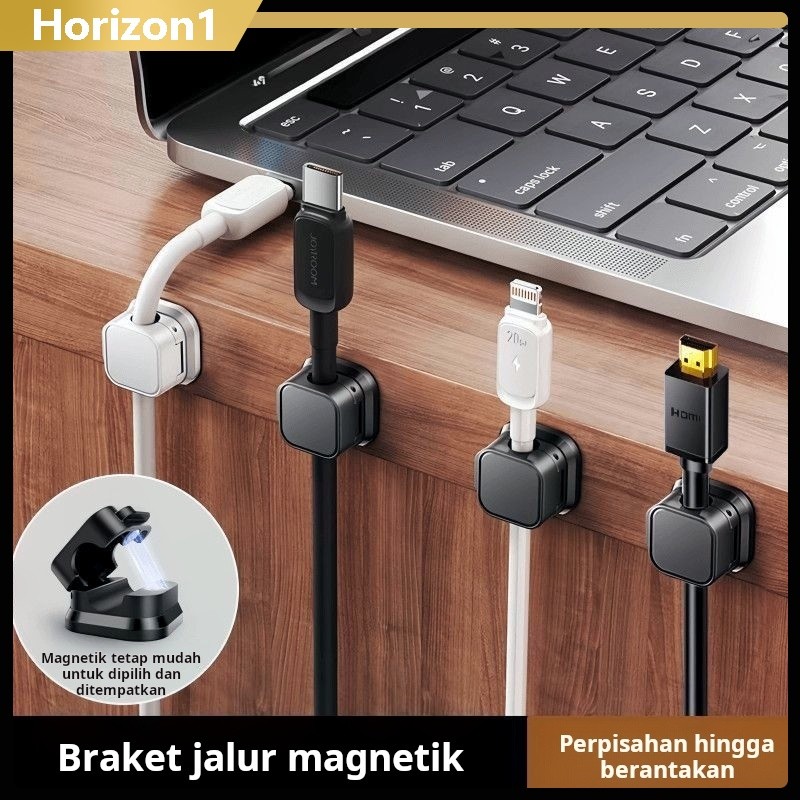 magnetik penarik kabel alat meja ponsel pengisian daya kabel data penyimpanan penataan mobil pengika