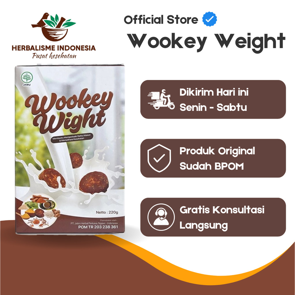 

Wookey Weight 220gr – Susu Herbal Penambah Berat Badan dan Nafsu Makan untuk Remaja dan Dewasa Muda