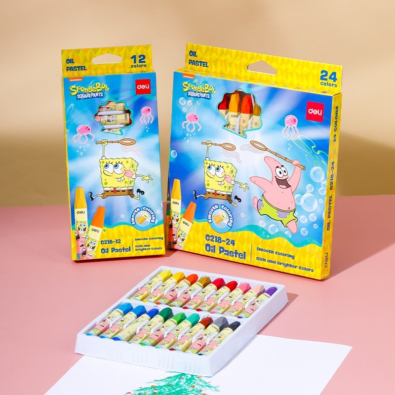 

Deli Krayon Minyak / Oil Pastel 24 warna Spongebob Special Edition EC218