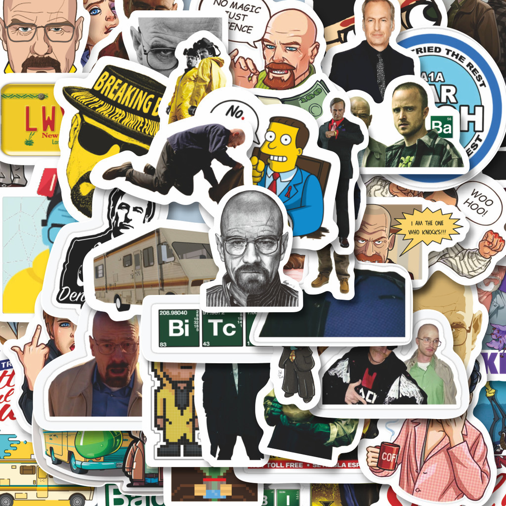

100PCS Lucu Stiker Kartun FIlm Breaking Bad Stiker Aesthetic Stiker Anti Air Stikers Berperekat Waterproof sticker decal buat Motor Helm Buku Journal Koper Casing HP Laptop Botol Minum Hadiah anak