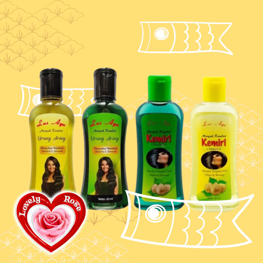 ❄️MATCHA❄️ LUS AYU MINYAK KEMIRI URANG ARING PENYUBUR RAMBUT 63ML