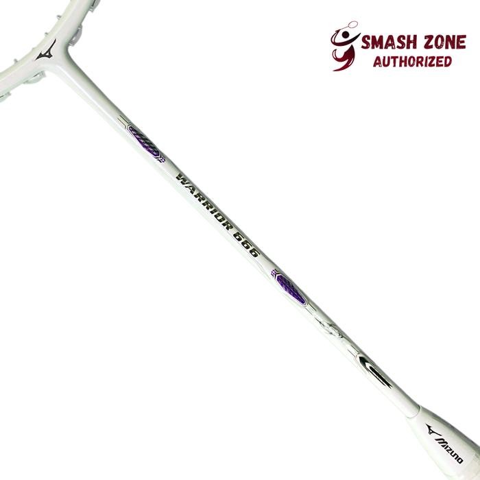 Raket Badminton MIZUNO Warrior 666 Original Carbon Nano Tubes 30 LBS Racket Bulutangkis Carbon - Whi