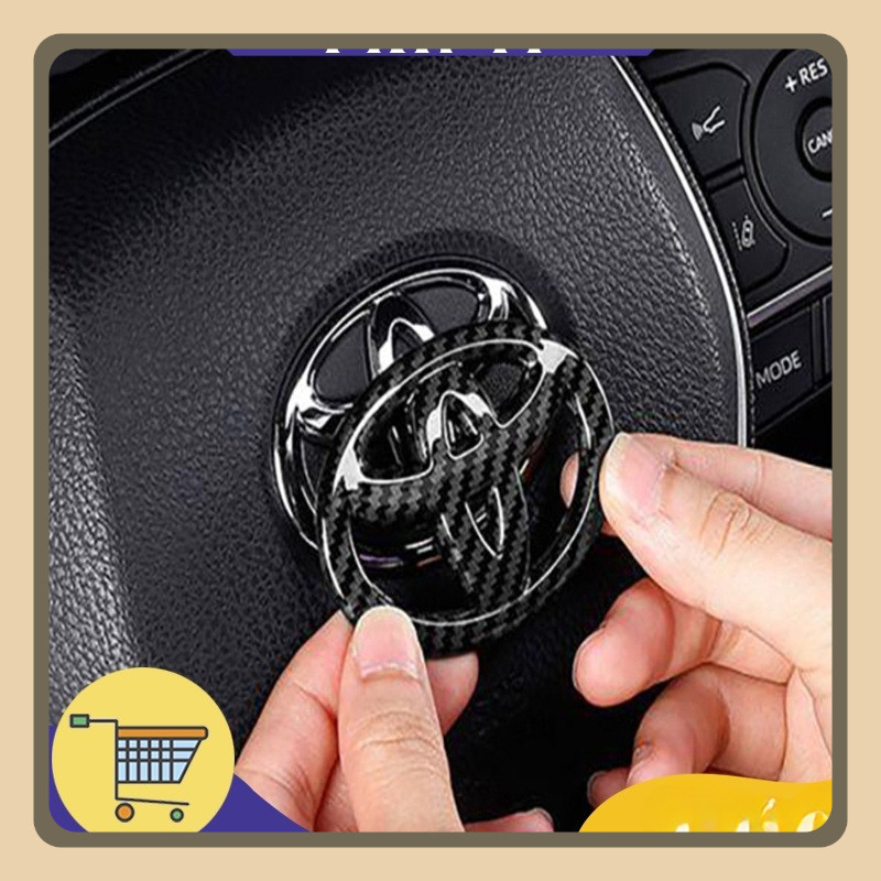 Logo Setir Mobil Avanza / Stiker Stir Mobil Serat Karbon Hitam Untuk Toyota