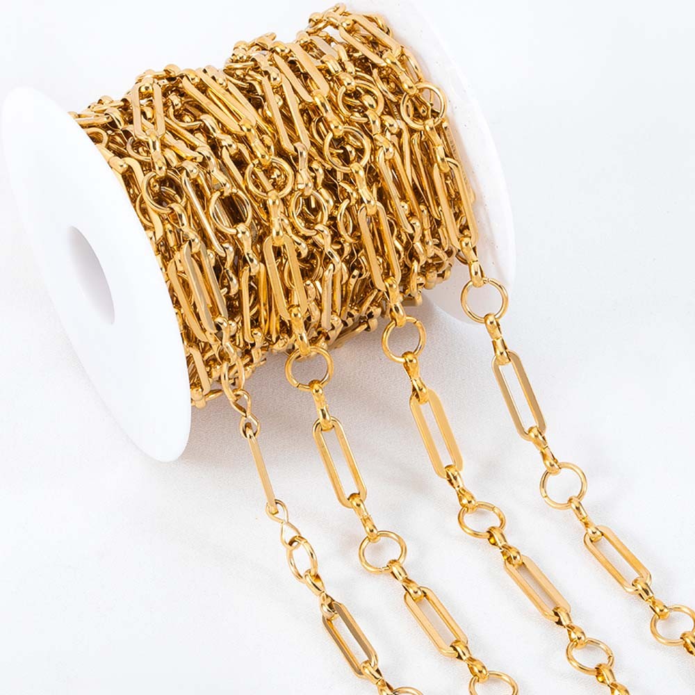 

1Meter Stainless Steel Geometry Rolo Cuban Thick Chain for Necklace Bracelet DIY Jewelry Making Wholesale