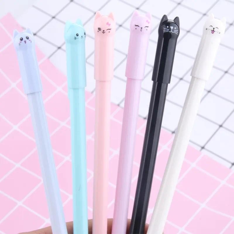 

50PCS Cartoon Creative Stationery Supplies Kitty Cap Styling Kawaii School Supplies Gel Pens