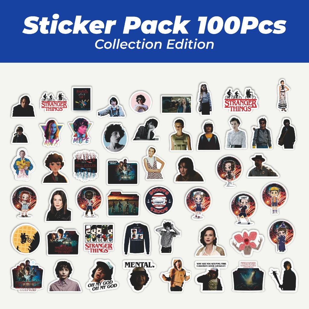 

Hot Stiker ★ Stranger Things Lucu Anti Air Stikers Berperekat Waterproof Sticker Decal Buat Motor Helm Buku Journal Koper Casing HP Laptop Botol Minum