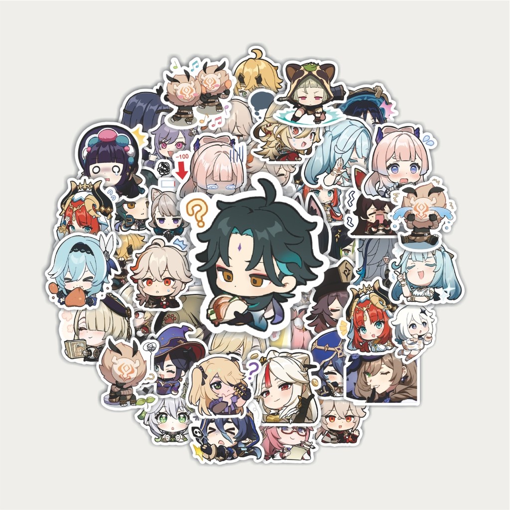 

Sticker Pack Stiker Anime Ghensin Impact Versi 2 | Sticker TUMBLR | Stiker LAPTOP KOPER HELM