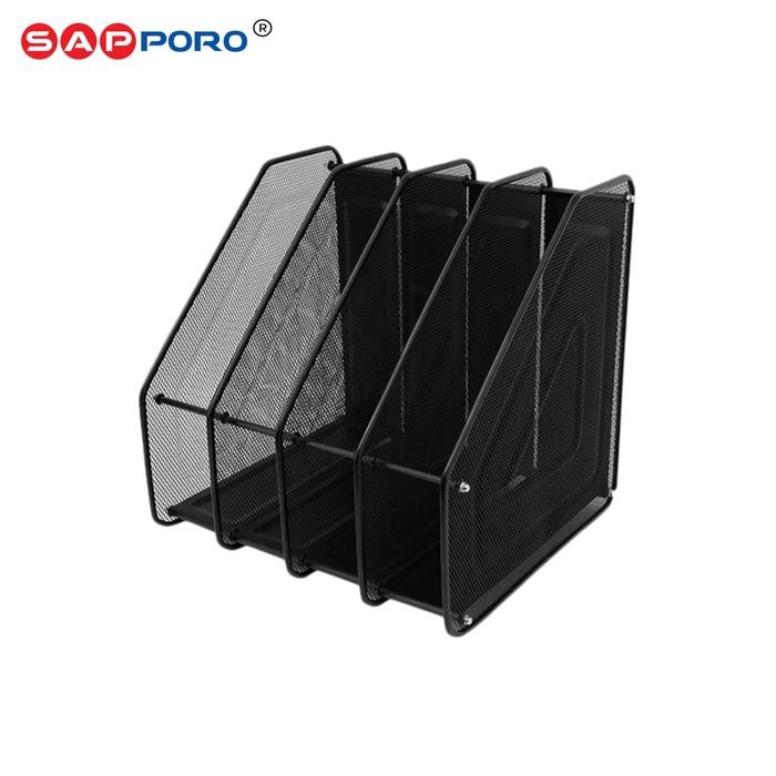 

SAPPORO LOKKA - Rak Dokumen L layer | Document Rack L Besi - Black 4 Layer mbs