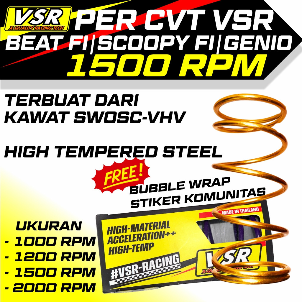 Per CVT 1000RPM Beat Fi Per 1200 RPM Scoopy Fi Per CVT 1500 RPM Genio Per 2000 RPM Beat Deluxe