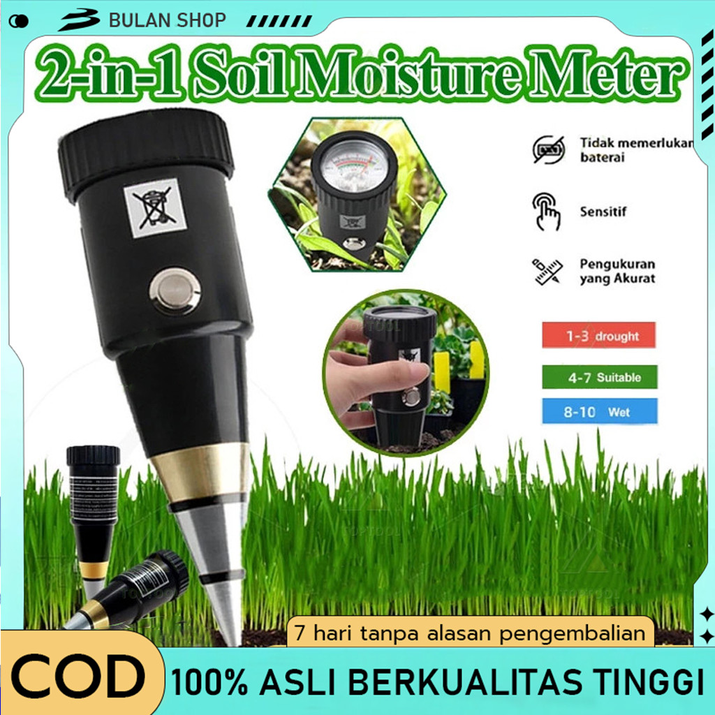 

Alat Penggukur Tanah 2 in 1 Pen Type PH Meter Soil Analyzer Tester Meter Alat Ukur PH Tanah