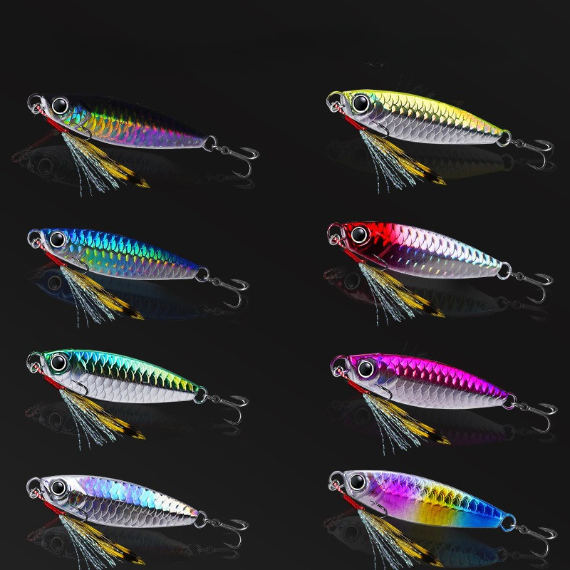 Umpan plat besi jatuh praktis, umpan plat besi ikan kerapu, ikan kerapu air tawar, air laut, jarak j