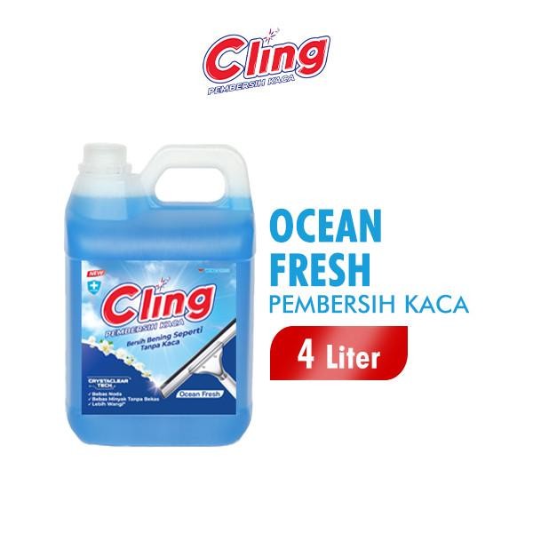 Cling Pembersih Kaca Biru Jerigen 4 liter
