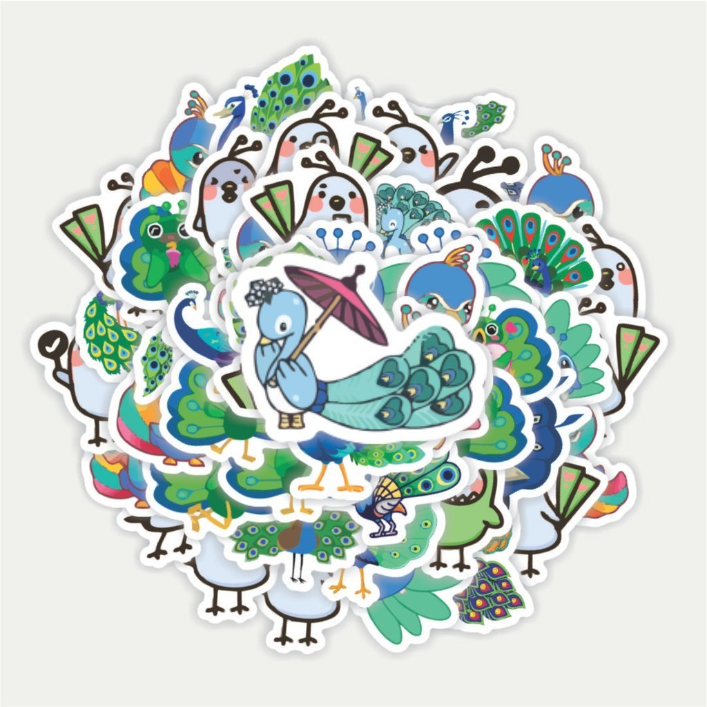 

Sticker Pack Stiker Hewan Burung Merak | Sticker TUMBLR | Stiker LAPTOP KOPER HELM