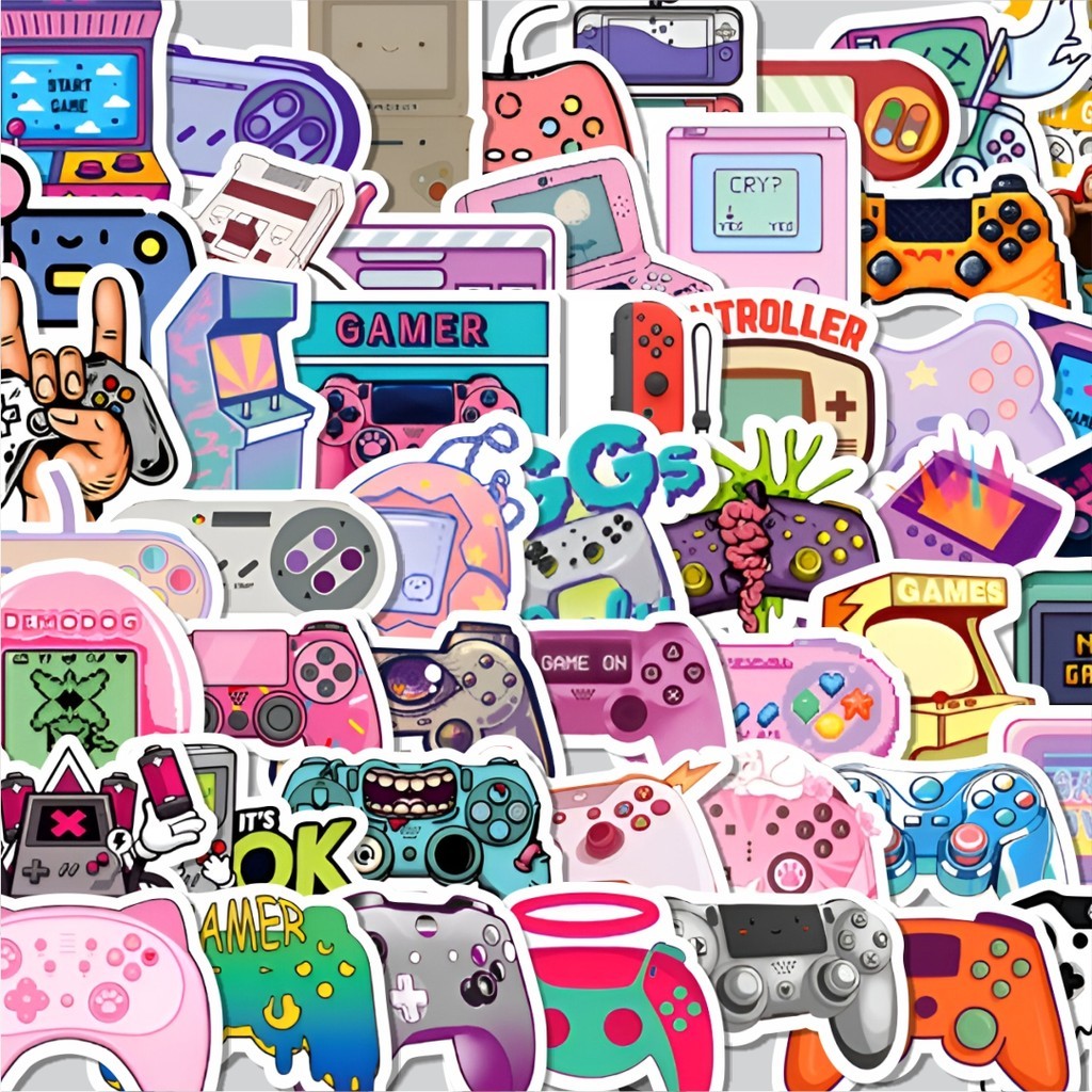 

Stiker Cutting Pack Stiker Gamepad Isi 100Pcs Series Aesthetic Lucu Keren Untuk Koper Bahan Vynil