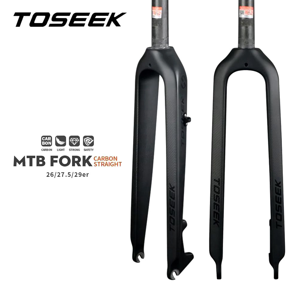 TOSEEK T800 Carbon Fiber Fork MTB Bike Fork Bicycle Mountain Front Fork 26er 27.5er 29er Disc Brake 
