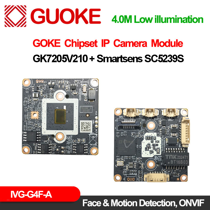 Icsee 4Mp Low Illumination H.265 Ai Ipc Module Home Security Gk7205V210 Sc5239S Camera Video Surveil