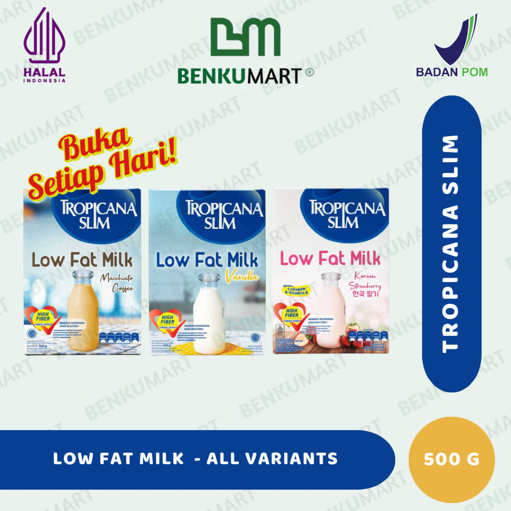 

Tropicana Slim Susu Low Fat All Variants (500gr) - Susu Rendah Lemak Bantu Diet Turunkan Kolesterol