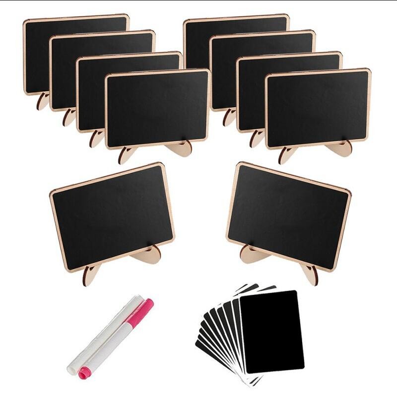 

10pcs Chalkboards Signs with Easel Stand Small Chalkboards Blackboard for Weddings Message Blackboards Slate