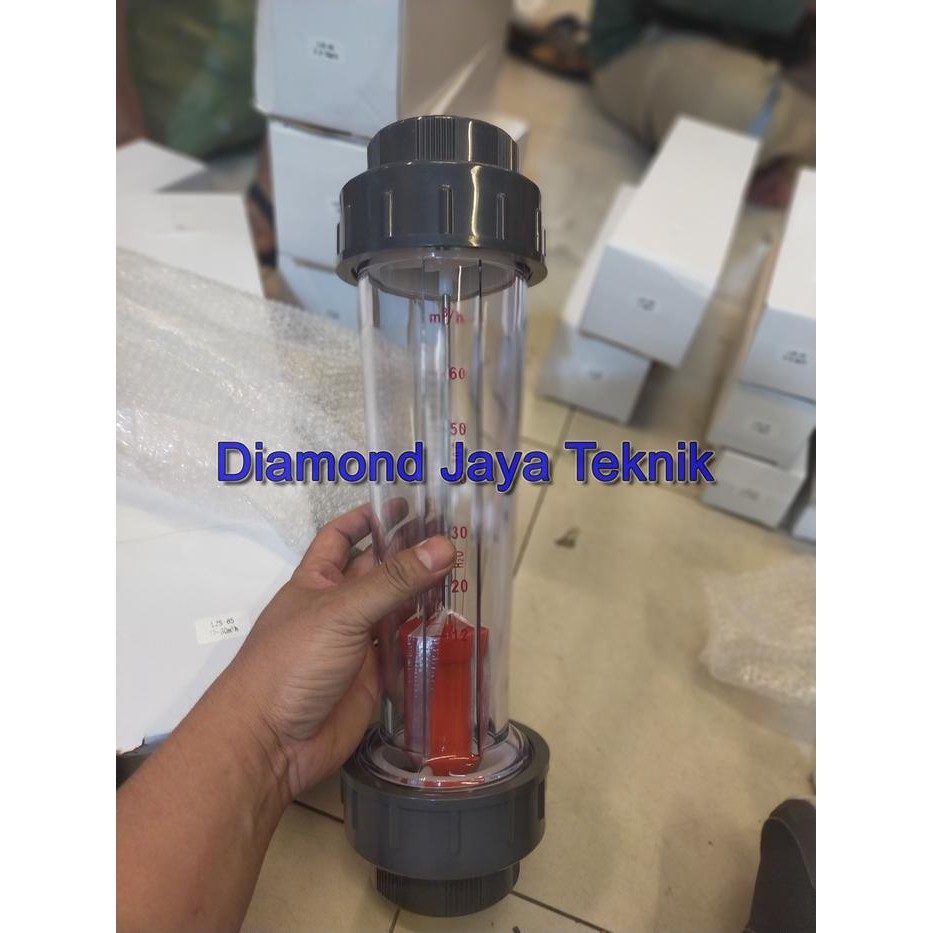 Flow Meter Rotameter 12 sd 60 m3 meter kubik /  Rotameter 2" Inch / Rotameter LZS65 Plastic Tube 2" 