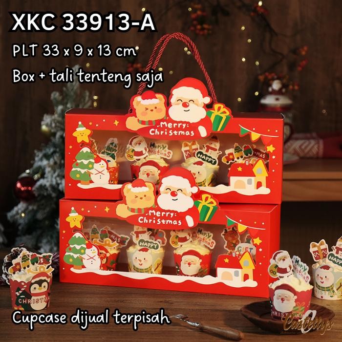 

Kotak Box Natal XKC33913A Cupcake Kue Kering Cookies Hampers Christmas