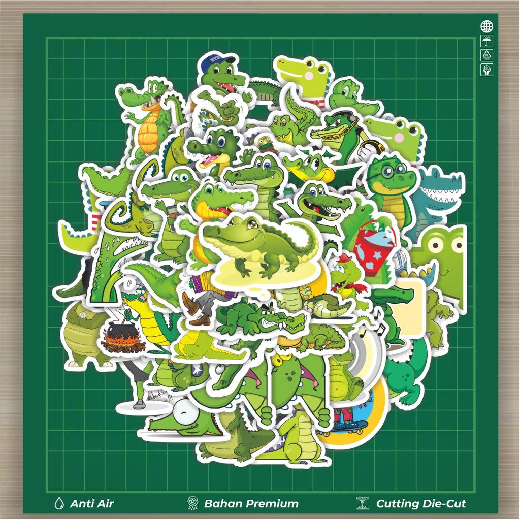 

HOT 50 PCS STIKER Stiker Hewan Crocodile/Buaya Stiker Fashion Cars Decal Dingin Kartu Album Custom Vinyl Anti Air- Sticker Aesthetic Buku Journal Koper Casing HP Tablet Laptop Helm Motor Botol Minum