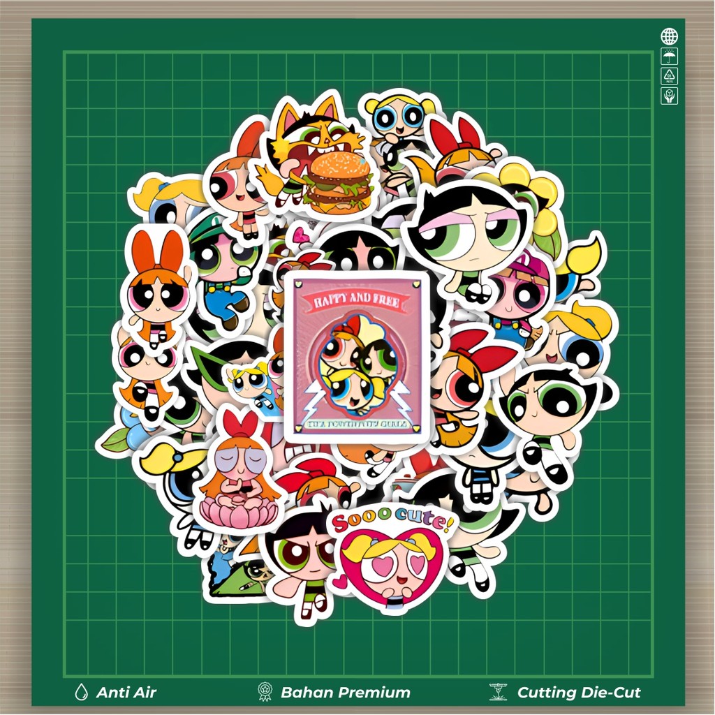 

HOT 50 PCS STIKER Stiker Kartun The PowerPuff Girls Stiker Fashion Cars Decal Dingin Kartu Album Custom Vinyl Anti Air- Sticker Aesthetic Buku Journal Koper Casing HP Tablet Laptop Helm Motor Botol Minum