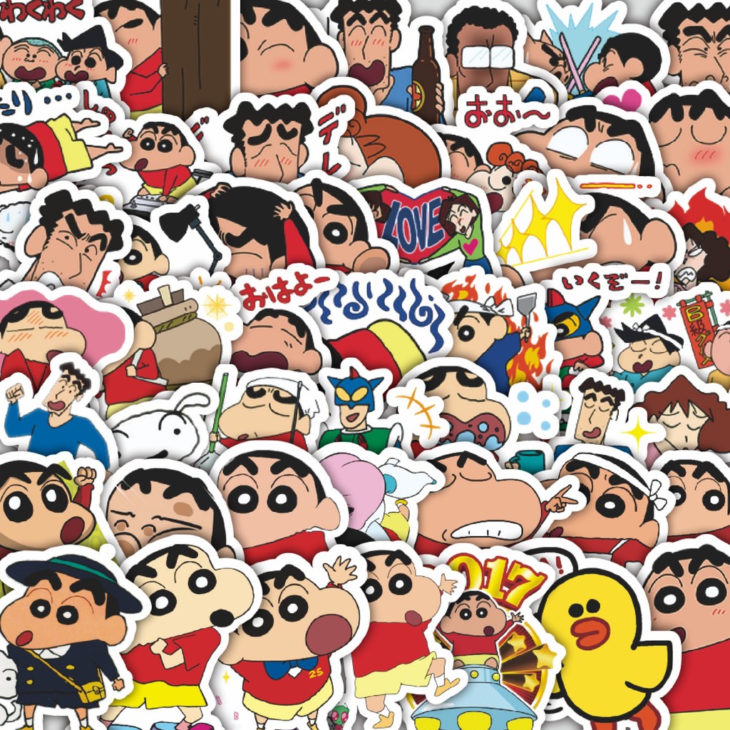 

Stiker Cutting Pack Stiker Kartun Crayon Shin-chan v1 Isi 100Pcs Series Aesthetic Lucu Keren Untuk Koper Bahan Vynil