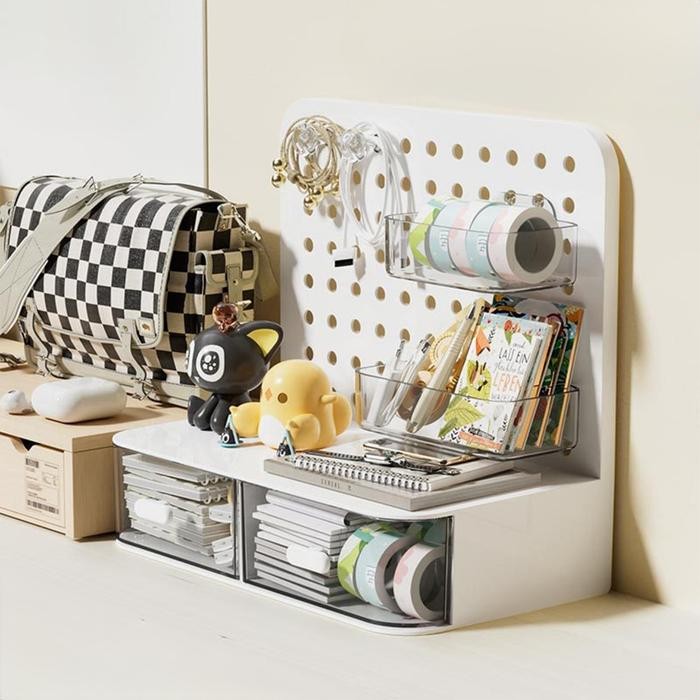 

TP Angola Tempat Pensil Meja Rak Organizer C37 Rak Alat Tulis / Rak Atk - Putih