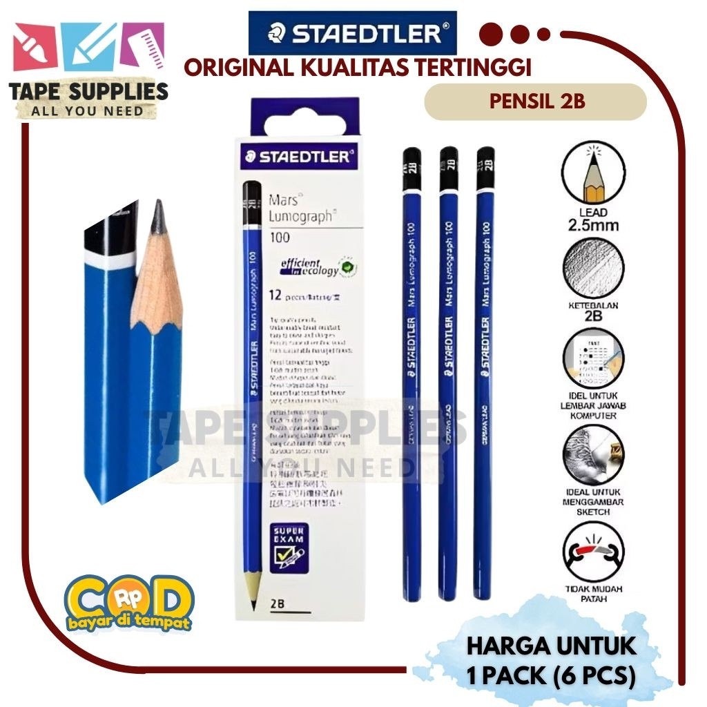 

Pensil 2B Kualitas Tinggi - Staedtler Computer (1pak / 12 pcs)CO