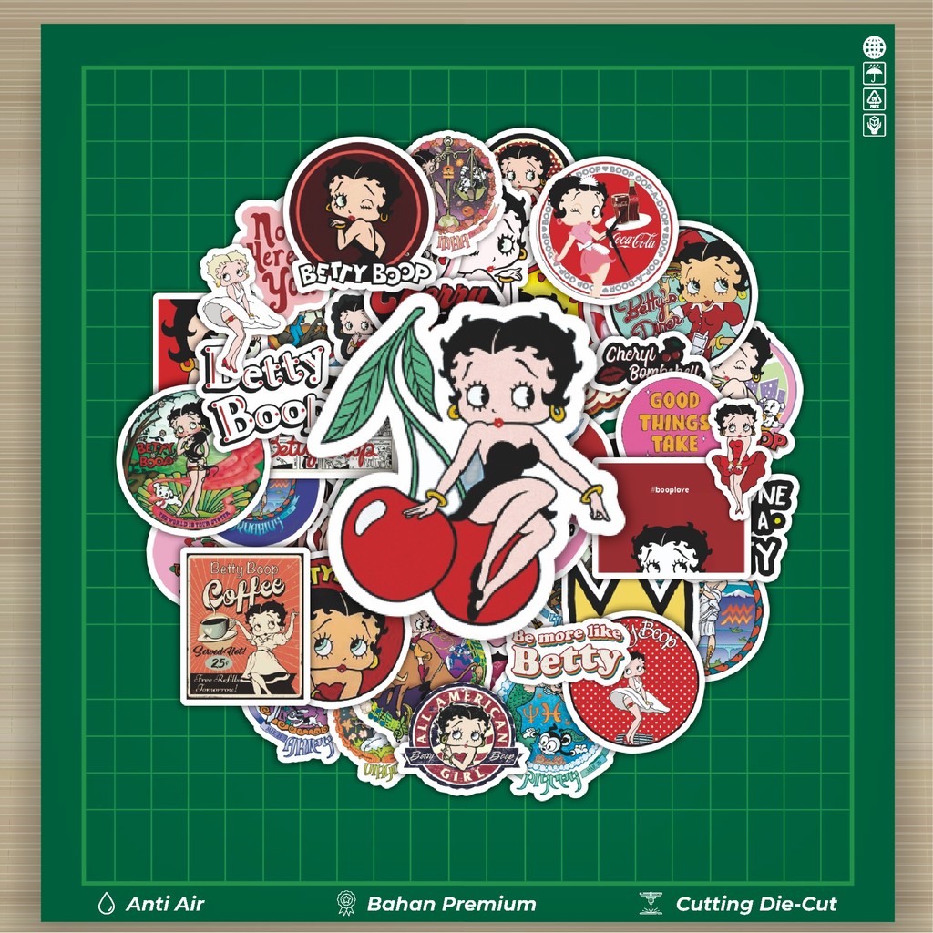 

HOT 50 PCS STIKER Stiker Kartun Betty Stiker Fashion Cars Decal Dingin Kartu Album Custom Vinyl Anti Air- Sticker Aesthetic Buku Journal Koper Casing HP Tablet Laptop Helm Motor Botol Minum
