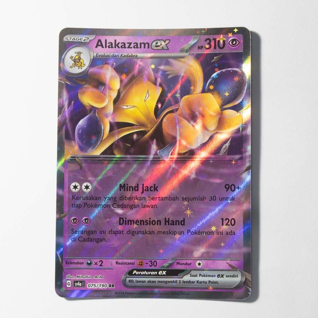 Alakazam EX RR 075/190 SV4a Harta Berkilau EX Kartu Pokemon TCG Original Indonesia