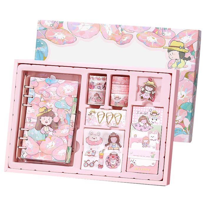 

READY 94 pcs Kit Buku Catatan Lucu Scrapbook DIY Jurnal Washi Stiker Pembatas Buku Perencana - Pink