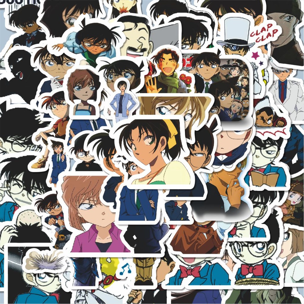 

100PCS Lucu Stiker Anime Detective Conan V6 Stiker Aesthetic Stiker Anti Air Stikers Berperekat Waterproof sticker decal buat Motor Helm Buku Journal Koper Casing HP Laptop Botol Minum Hadiah anak