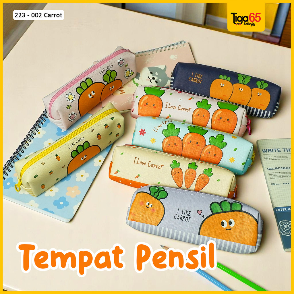 

Tempat Pensil / Perlengkapan Sekolah Anak / Tempat Alat Tulis / Pencil Bag 223-002 Carrot