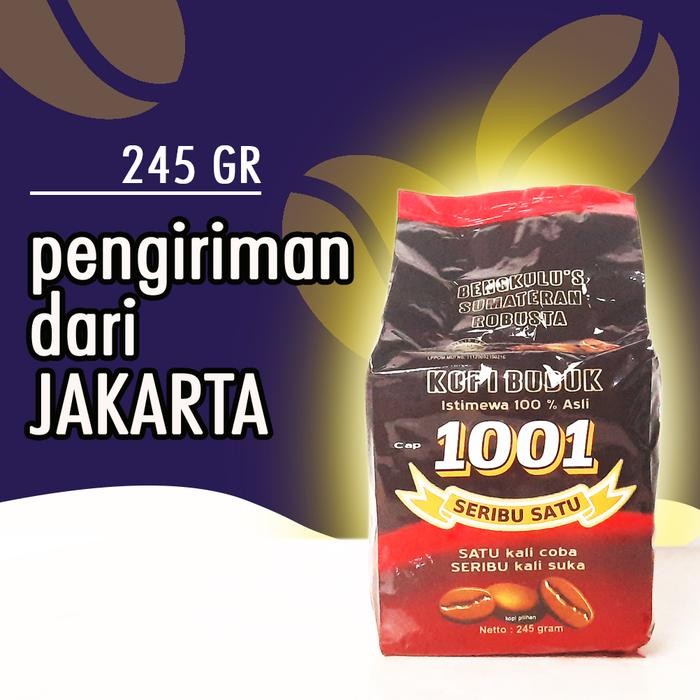 

Terjangkau~[PROMO] KOPI BENGKULU 1001 - KEMASAN 245 GRAM BUBUK KOPI ROBUSTA - KOPI 1001