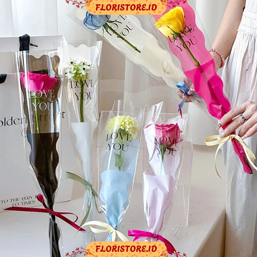 

MERMAID SINGLE FLOWER BAG / KANTONG PLASTIK BUNGA / FLOWER SLEEVE / CORONG BUKET BUNGA / FLORIST SUPPLY