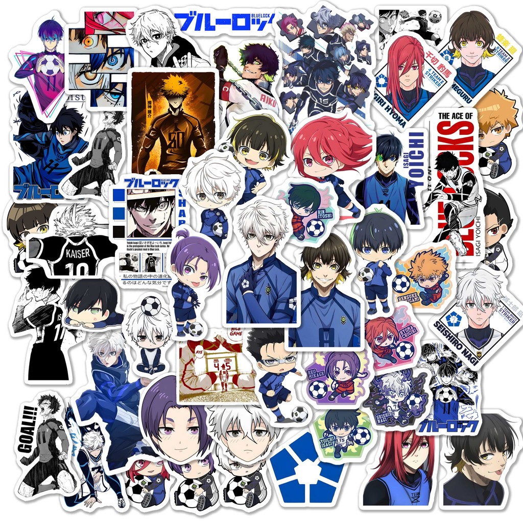

STIKER BLUE LOCK ISI 50 PCS PER PACK NAGI BACHIRA CHIGIRI ISAGI ST082 BLUELOCK