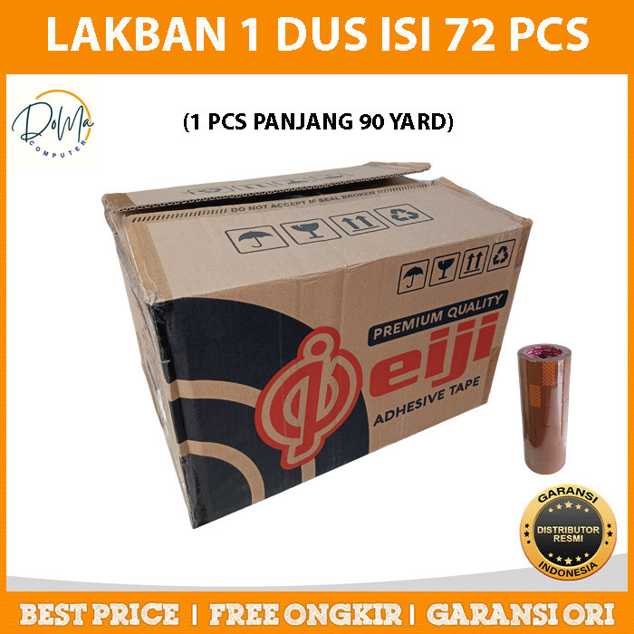 

1 DUS LAKBAN OPP TAPE 2 INCH 90 YARD COKLAT (45MM) - EIJI FO COKLAT
