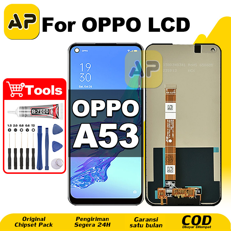 LCD FOR OPPO A53 hp Layar Sentuh Fullset Glass Touchscreen Digitizer COD